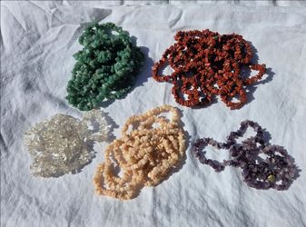 Lot of 10 Crafting Necklace Strands of Chip Beads