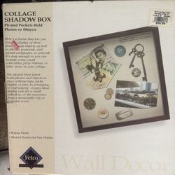 New Brown Wood Shadow Box- 2 Available 