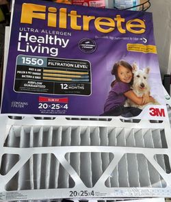 3M Filtrete 1550 Ultra Allergen Air Filter 20x25x4