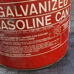 Vintage 5 Gallons Gas Tank
