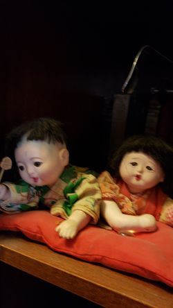 Antique Japanese China dolls