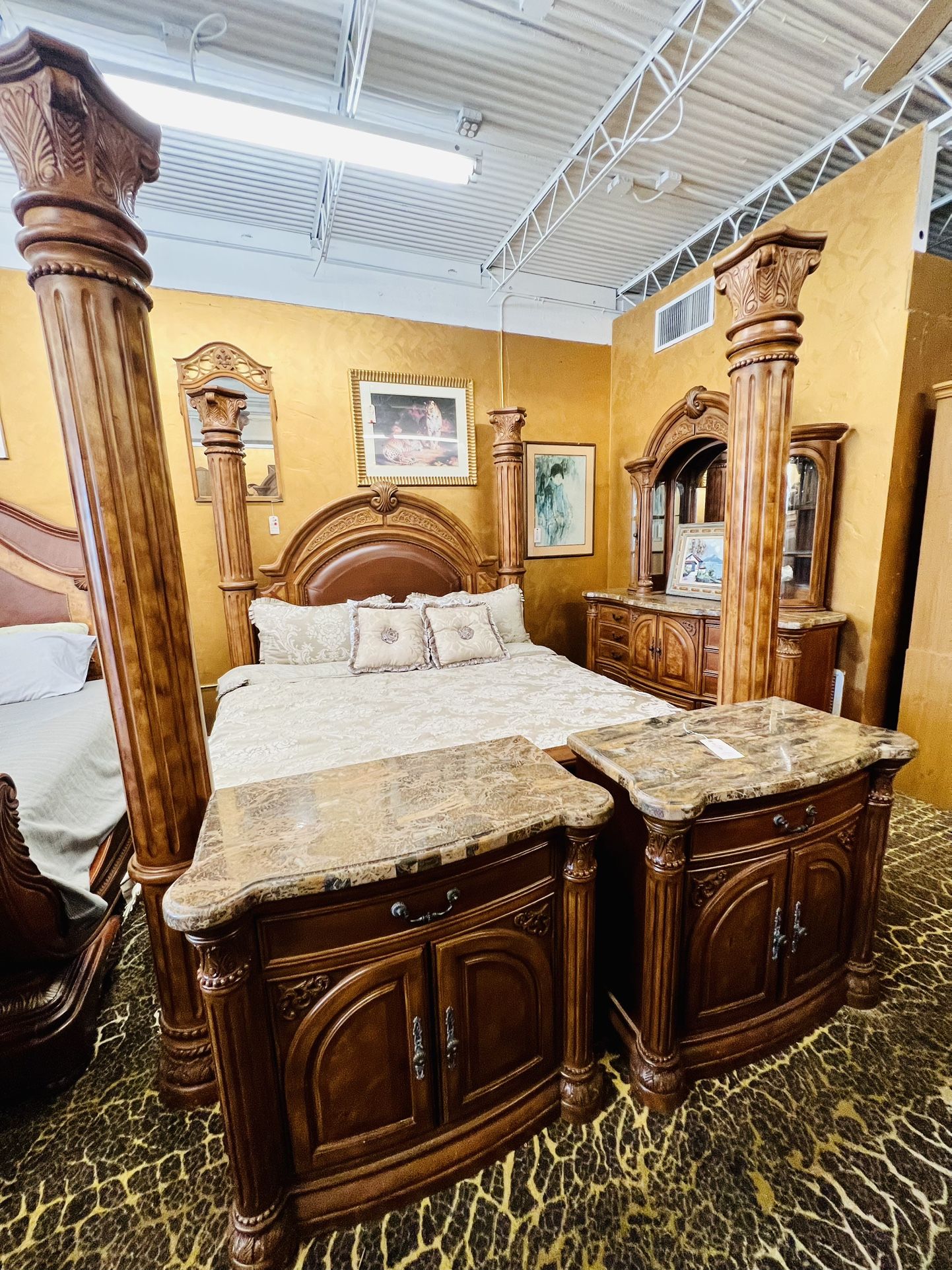 AICO By Michael Amini MONTE CARLO Brown 5pcs Bedroom Set - GA