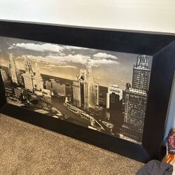 Black Chicago Skyline 