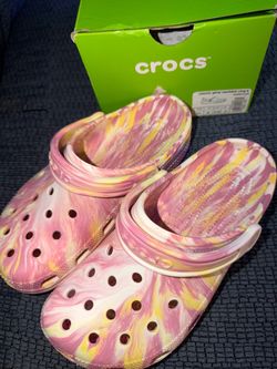 classic glow marbled clog size 5 kids