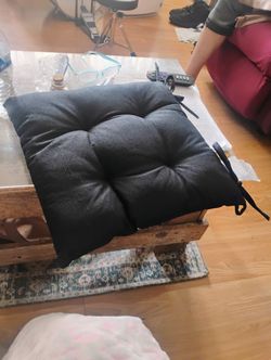 Black Cushions For Kitchen Chairs Four Of Them