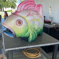 Concrete Custom Metallic Painted Fish!