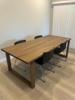 Oak Dining Table + 4 Chairs