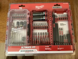 Milwaukee SHOCKWAVE Impact Duty Alloy Steel Drill, Drive and Fastening Bit Set (75-Piece).