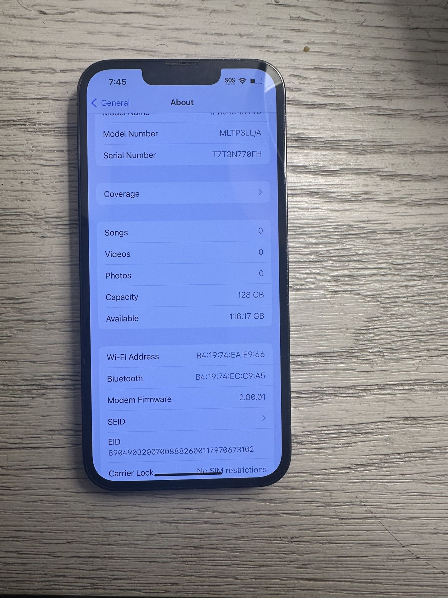 iPhone 13 Pro 128gb Graphite UNLOCKED! BACK EXTERIOR GLASS BROKE