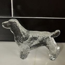 Kosta Boda Crystal Spaniel Paperweight Flatback Bertil Valien Figure