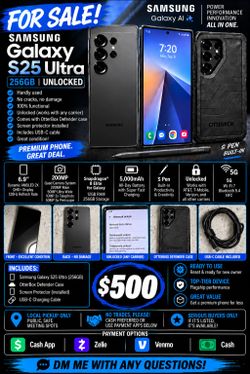 Samsung Galaxy S25 Ultra 256GB – Unlocked – Great Condition