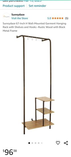Sunnydaze Clothes Hanging Rack