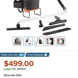 Hoover CH93619 HVRPWR 6 Qt. 40V Cordless Backpack Vacuum Cleaner - Vacuum Only; 450W