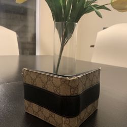 Gucci GG Supreme Eden Bifold Wallet, Slight Tear At The Bend.  
