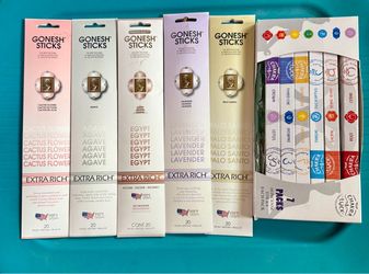 Incense Bundle – Gonesh Sticks & 7-Pack Chakra Incense – $10
