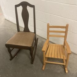 Rocker/ Rocking Chairs, Small And Medium $$50 For  Both