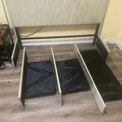 Queen Size Upholstered Platform Bed with Storage Headboard, 3 Drawers & Charging Station, Easy