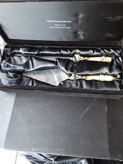 Set de cuchillo y espatula para pastel