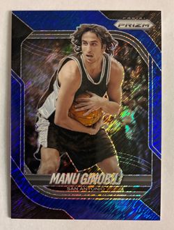 Manu Ginobili 2025-2026 Panini Blue Prizm Card #05/15