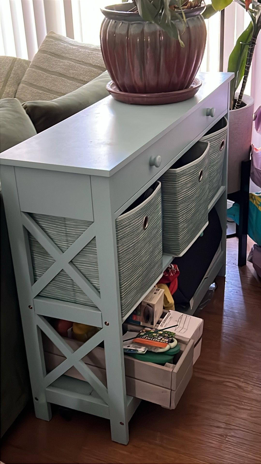 Sea Foam Green Entry Table