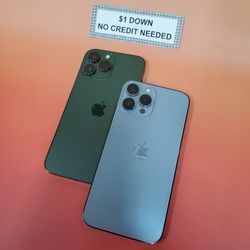 Apple IPhone 13 Pro Max 5G - Only $1 Today Pay The Rest Later! 