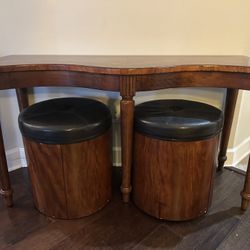 Console Table With Two Stools