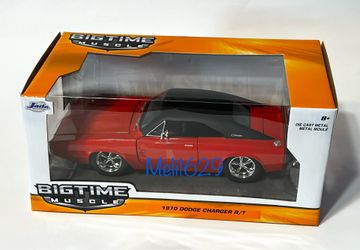 Jada 1/24 BIGTIME MUSCLE 1970 Dodge Charger R/T (Orange/Black)