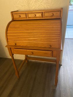Wood Roll top Desk