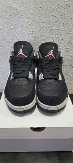Jordan Retro 4 Black Canvas Size 9