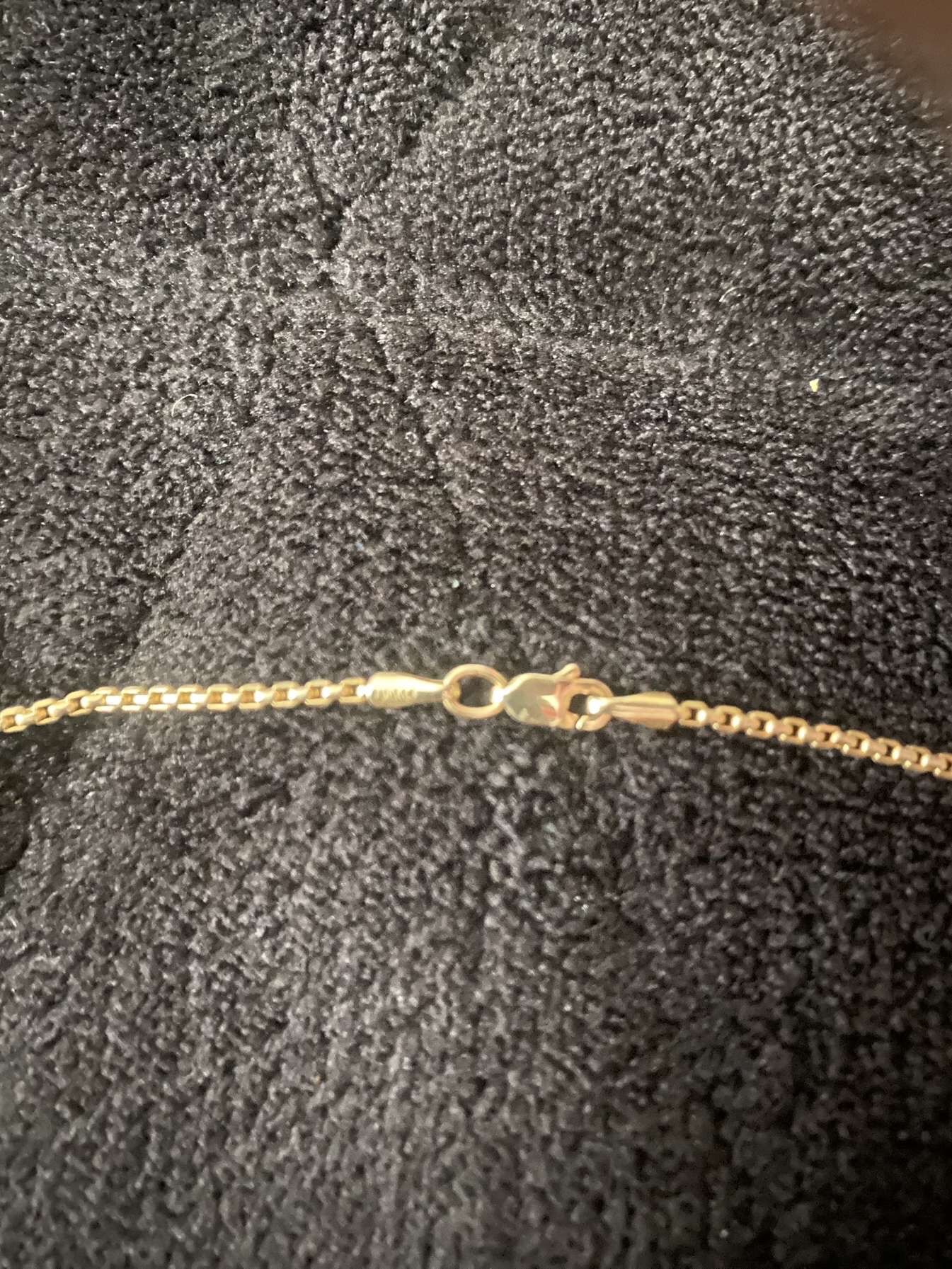 Solid 14kt Gold Chain Gold Plated Silver Pendant