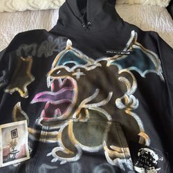 Charizard Guernika Hoodie Hand Painted Japan L