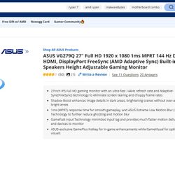 Asus 27in Gaming Monitor 