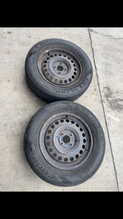2 - 195/65r15 4x100 4x3.94 Stock Honda Civic Fit Versa Xa Xb Ia Miata Echo Corolla Wheels Rims Good Treads Cooper Tires!
