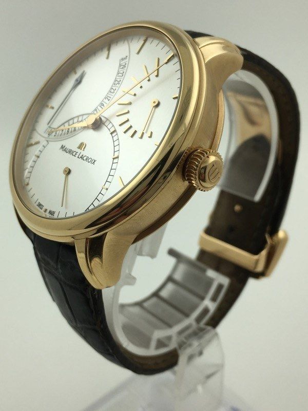 MAURICE LACROIX MP 7268 Masterpiece Calendrier Retrograde White Dial 18k Gold