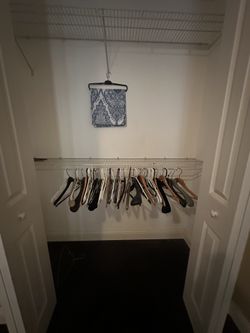 Hangers and new shower curtain
