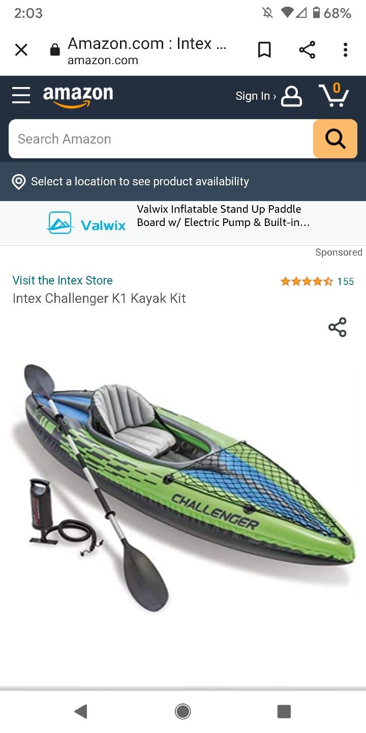 2 Intex Inflatable Kayaks