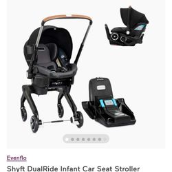 Evenflo DualShyft Ride CarSeat + Stroller Combo (3–35 lbs)