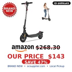 GOTRAX Electric Scooter for Adult, 8.5" Tire, 12 Mile & 15.5Mph by 250W Motor - Brand New