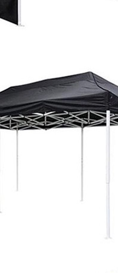 Brand New $210 Heavy-Duty 10x20 Ft Outdoor Ez Pop Up Party Tent Patio Canopy w/Bag & 6 Sidewalls, Black