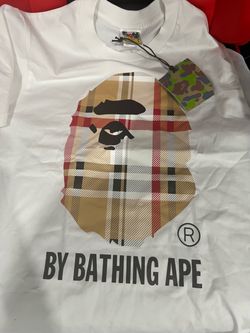 BAPE A Bathing Ape Plaid Ape Head T-Shirt