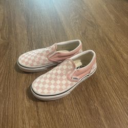 VANS Pink & White Checkered Sneakers