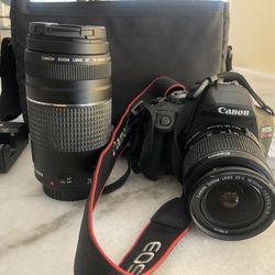 Canon EOS Rebel T7 Two Lens Kit with EF-S 18-55mm EF 75-300mm Lenses