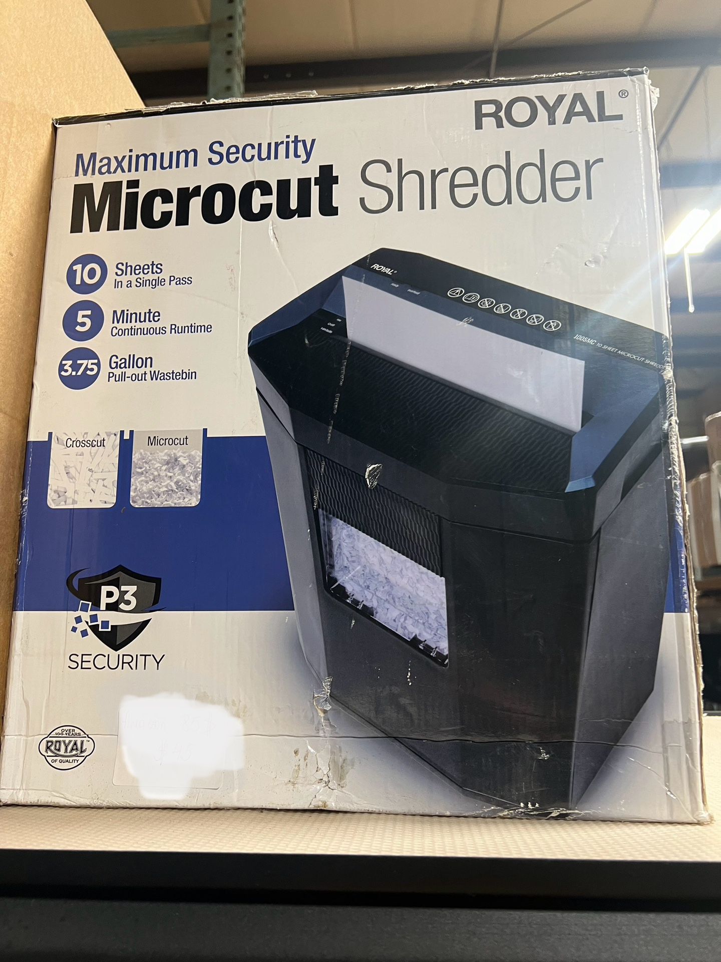 Royal Consumer 1005MC Micro-Cut Paper Shredder, 10 Sheet, Black