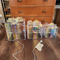 3Packs Christmas Gift Box Lights, Iridescent Present Boxes Light Decorations, 60 LEDs, Indoor/Outdoor Decor, works great 