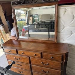 King Bedroom Bed $150 And Dresser With Mirror $80 