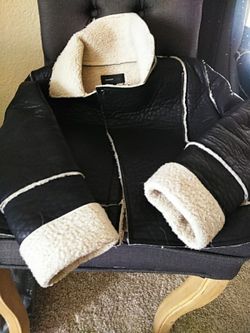 Leather button jacket xxs only my daughter wore only couple times , very clean .in perfect condition $20 or best offer