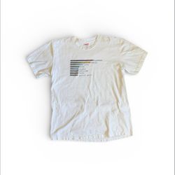 Supreme SS11 Chart Tee White Graphic T-Shirt