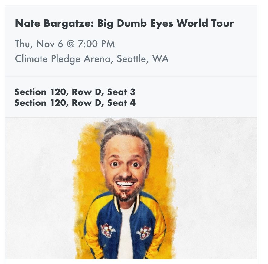 Nate Bargatze Tickets 
