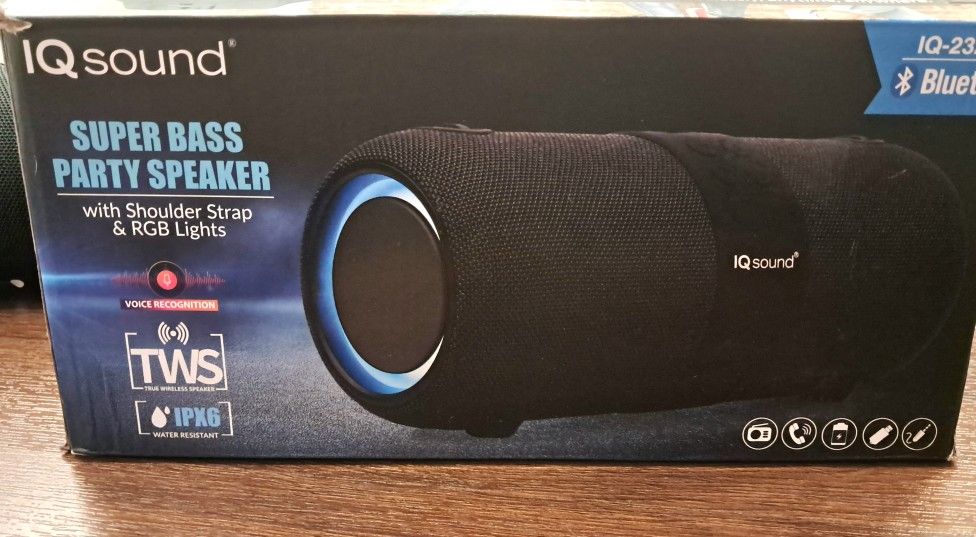 Portable Bluetooth Speaker with TWS & Voice Recognition