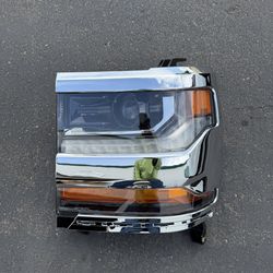 LH Headlight Assembly 2016 2017 2018 Chevy Silverado 1500 HID/Xenon w/ LED Chrome driver Side